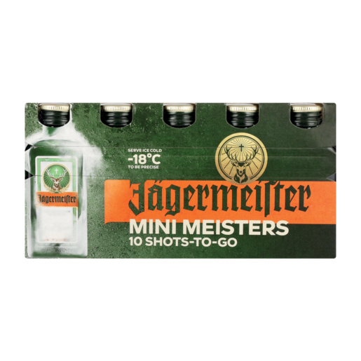 Jägermeister Mini Meisters Liqueur Bottles 10 x 20ml