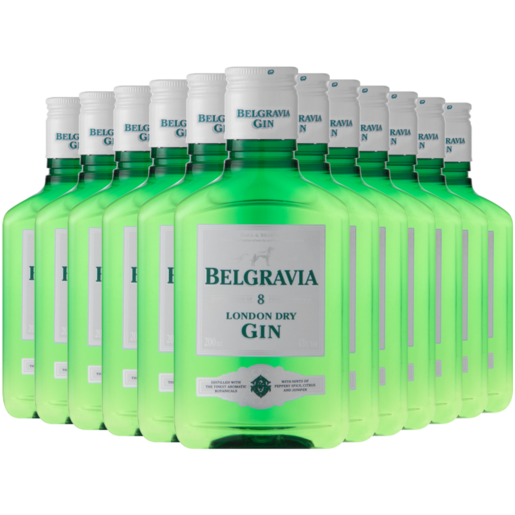 Belgravia London Dry Gin Bottles 12 x 200ml