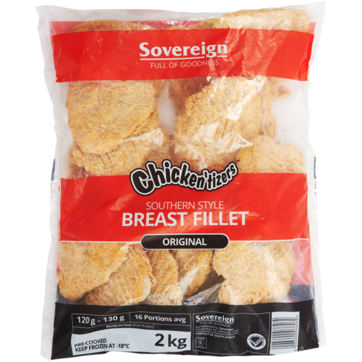 Sovereign Chicken'tizers Original Breast Fillet 2kg