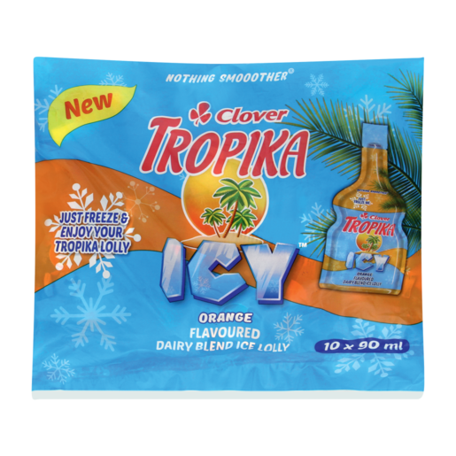 Tropika Frozen Orange Flavoured Dairy Blend Ice Pops 10 x 90ml