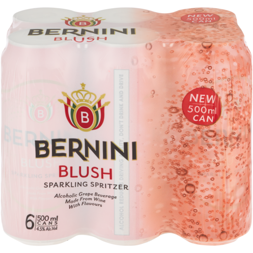 Bernini Blush Sparkling Spritzer Can 6 x 500ml