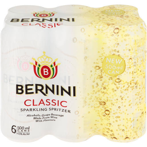 Bernini Classic Sparkling Spritzer Can 6 x 500ml