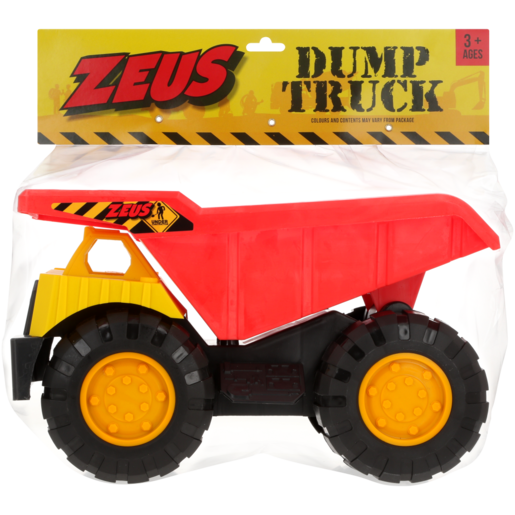 Zeus Dump Truck Red/Yellow 36cm