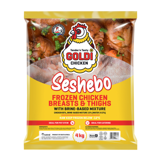 Goldi Chicken Seshebo Frozen Chicken Breast & Thighs 4kg
