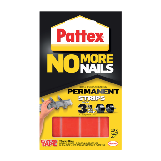 Pattex No More Nails Permanent Mounting Strips
