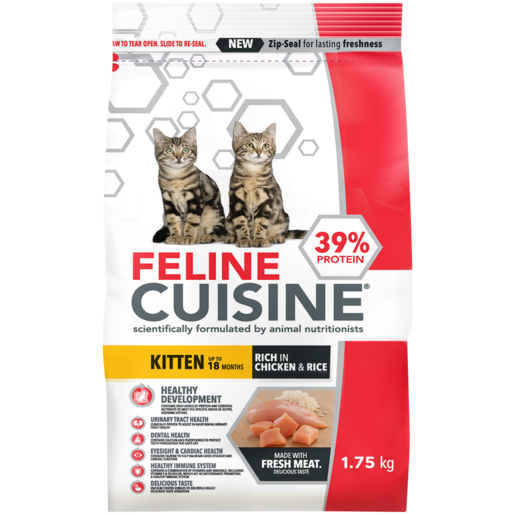 Feline Cuisine Chicken & Rice Flavoured Kitten Cat Food 1.75kg