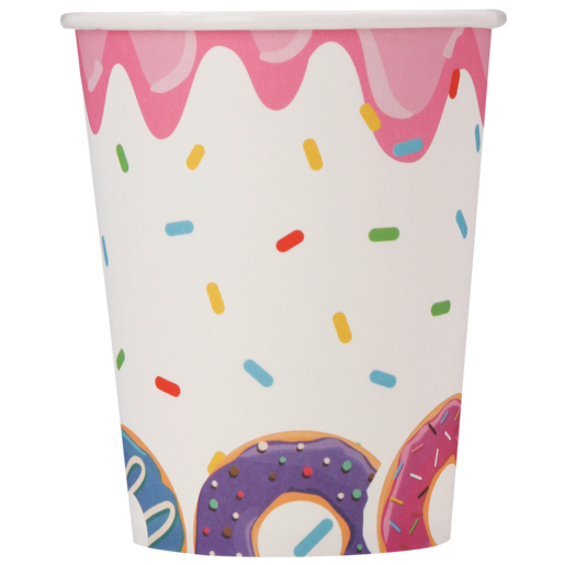 Donut Fun Disposable Paper Cups 8 Pack