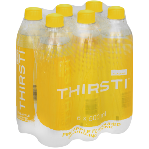 Thirsti Pineapple Flavoured Sparkling Drinks 6 x 500ml