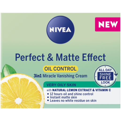 NIVEA Perfect & Matte Effect Oil Control 3-in-1 Miracle Vanishing Cream Very Oily Skin 50ml