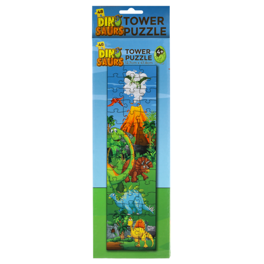 Tower Puzzle Unicorn Or Dino Boxed Puzzle 48 Piece (Assorted Item - Supplied At Random)