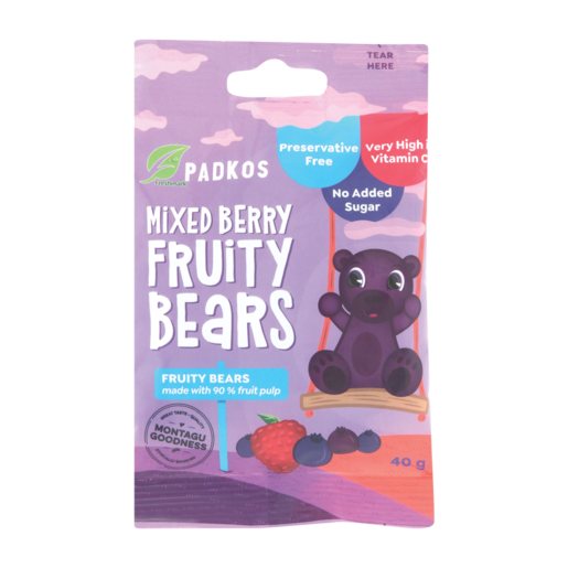 Padkos Mixed Berry Fruity Bears 40g