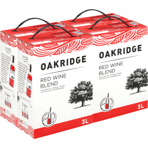 Oakridge Red Wine Boxes 4 x 3L