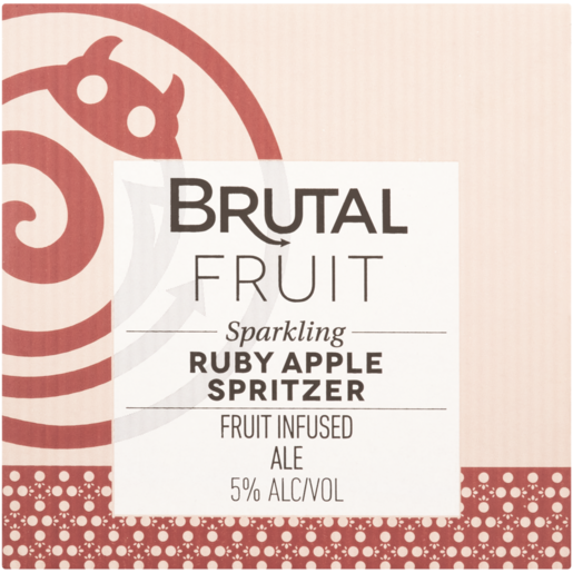 Brutal Fruit Ruby Apple Spritzer Bottles 12 x 620ml 