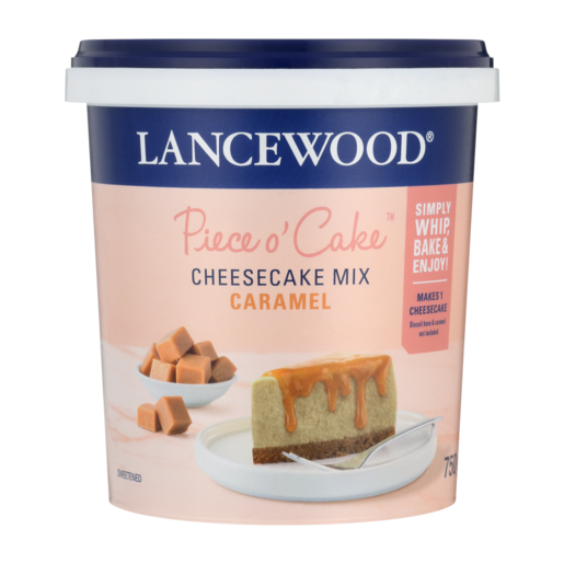 LANCEWOOD Piece O' Cake Caramel Flavoured Cheesecake Mix 750g