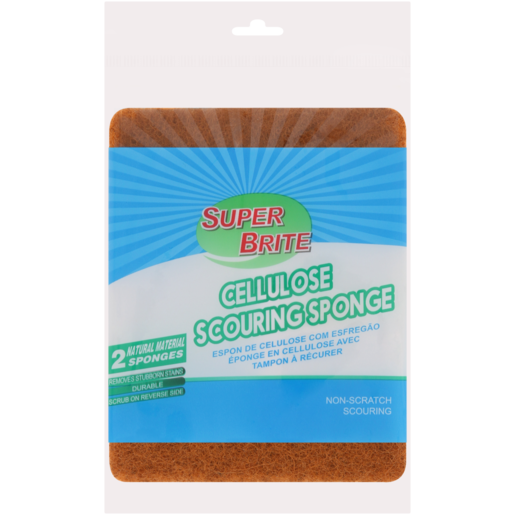 Superbrite Cellulose Scouring Sponge 2 Pack