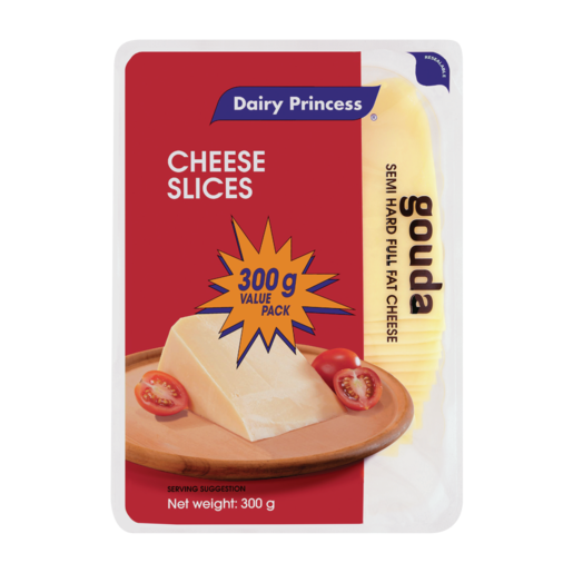 Dairy Princess Gouda Full Fat Semi Hard Cheese Slices 300g