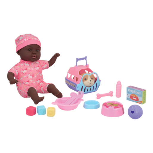 Baby Cutie Drink & Wet Nia Baby Doll & Pet Set 30cm (Assorted Item - Supplied At Random)​​