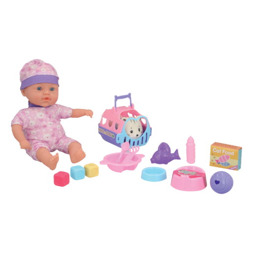 Baby Cutie Drink & Wet Baby Doll & Pet Set 30cm (Assorted Item - Supplied At Random)