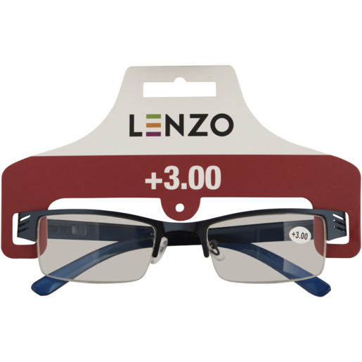 Lenzo +3.0 Metal Top Reading Glasses