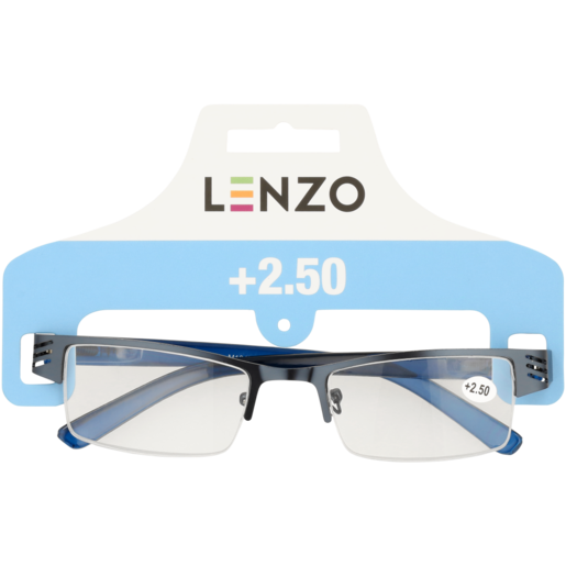 Lenzo +2.5 Metal Top Reading Glasses