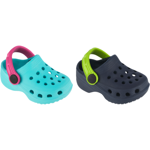Two Tone Baby Clog Shoes Sizes 1-4 (Assorted Item - Supplied at Random)