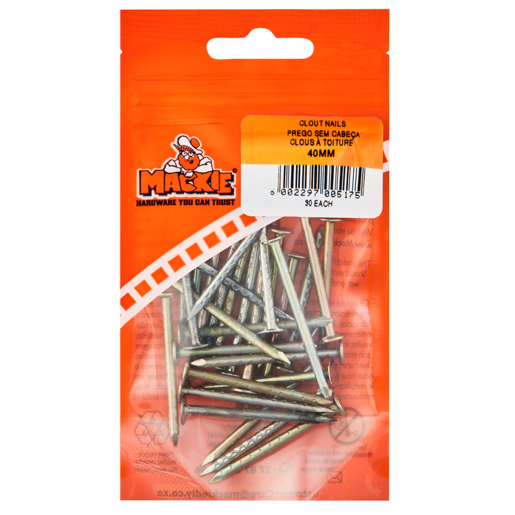 Mackie Clout Nail 40mm 30 Pack