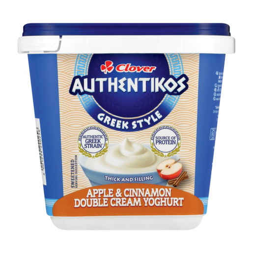 Clover Authentikos Apple & Cinnamon Double Cream Yoghurt 750g
