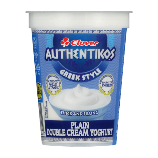Clover Authentikos Plain Double Cream Yoghurt 125g