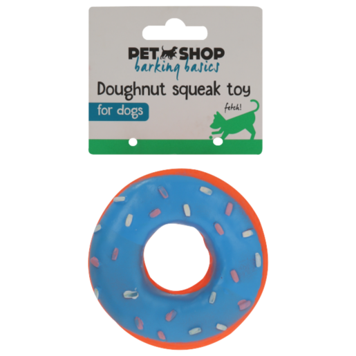 Petshop Doughnut Dog Toy With Squeaker