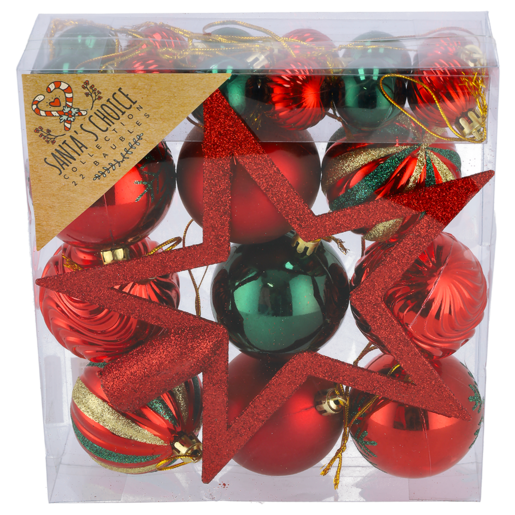 Santa's Choice Christmas Ornament Balls 22 Piece (Assorted Item - Supplied At Random)
