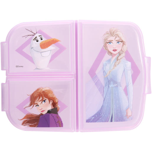 Frozen Pink & Blue Compartment Lunch Box
