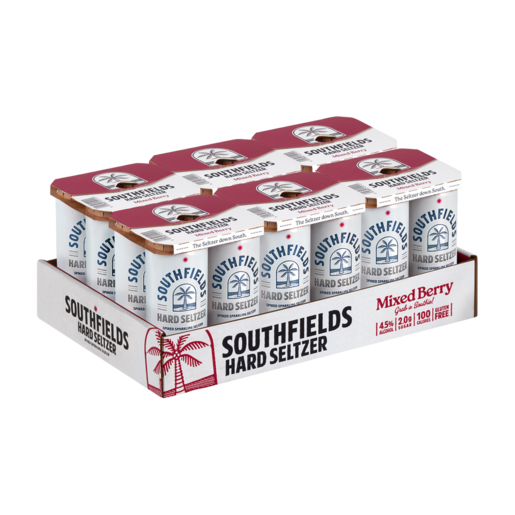 Southfields Mixed Berry Flavoured Hard Seltzer Cans 24 x 330ml