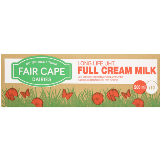 Fair Cape Dairies Long Life Full Cream Milk 10 x 500ml