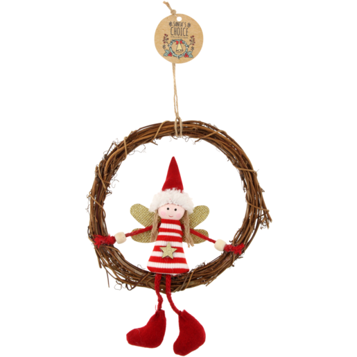 Santa's Choice Christmas Wreath 19cm (Type May Vary)