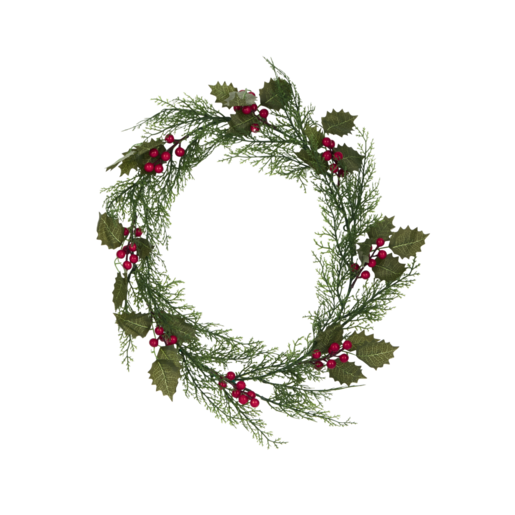 Santa's Choice Christmas Wreath With Red Berry