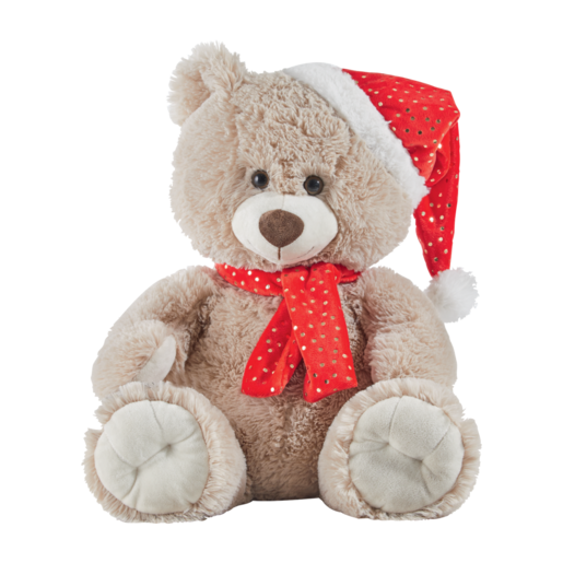 Christmas Plush Bear With Scarf 30cm