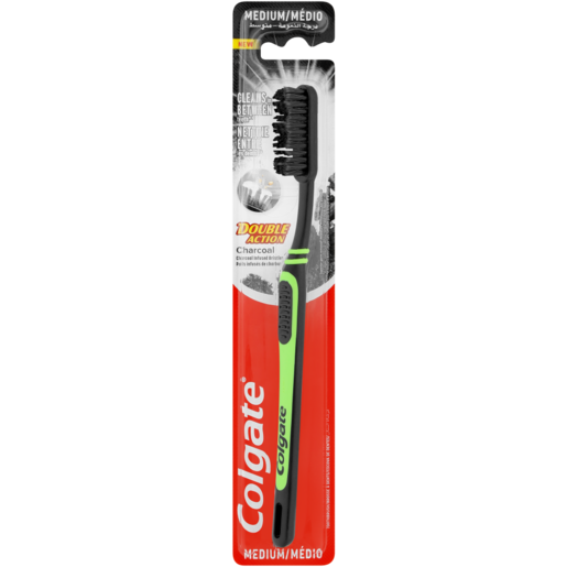 Colgate Double Action Charcoal Medium Toothbrush