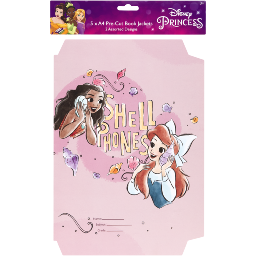 Disney Princess A4 Book Jacket 5 Pack (Assorted Item - Supplied At Random)