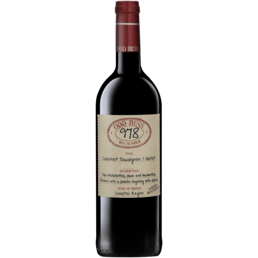 Odd Bins 978 Cabernet Sauvignon Merlot Red Blend Wine Bottle 750ml