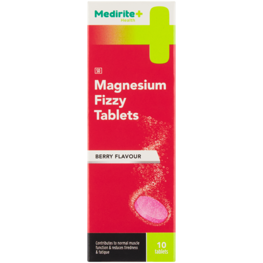 Medirite Berry Flavour Magnesium Fizzy 10 Tablets