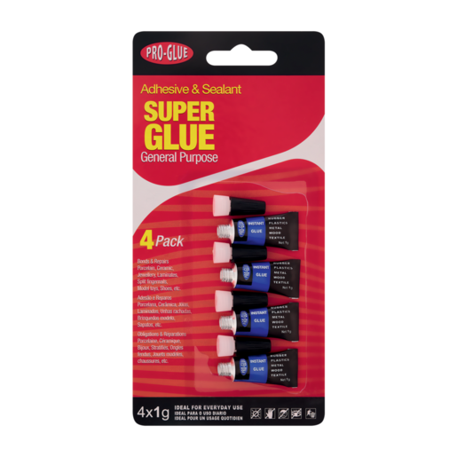 Pro-Glue General Purpose Super Glue 4 x 1g