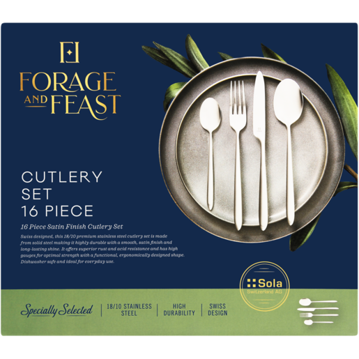 Forage And Feast Stainless Steel Cutlery Set 16 Piece