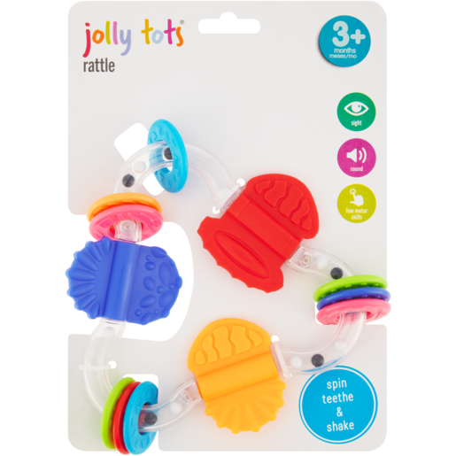 Jolly Tots Spin, Teethe & Shake Rattle Toy