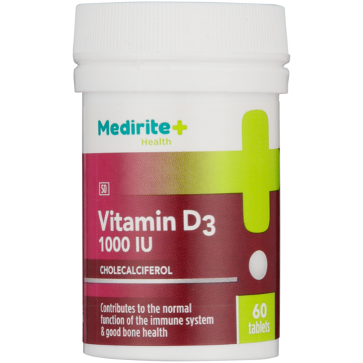 Medirite 1000 IU Vitamin D3 Tablets 60 Pack