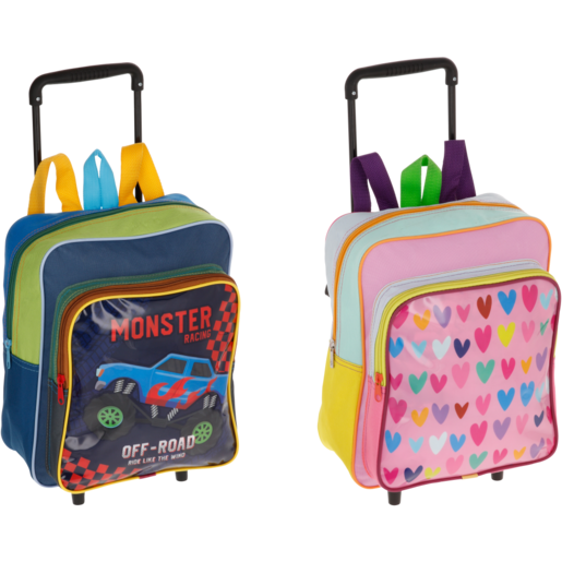 Colourful Kiddies A4 Trolley Backpack (Assorted Item - Supplied At Random)