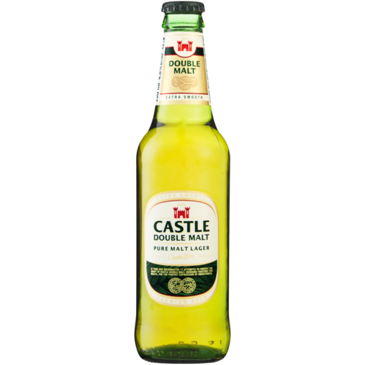 Castle Pure Double Malt Lager Beer Bottle 330ml