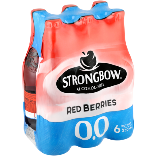 Strongbow Alcohol-Free Red Berries Cider Bottles 6 x 330ml