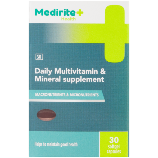 Medirite Daily Multivitamin & Mineral Supplement Softgel 30 Capsules