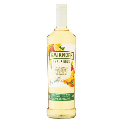 Smirnoff Pineapple Cranberry & Lemon Vodka Bottle 750ml