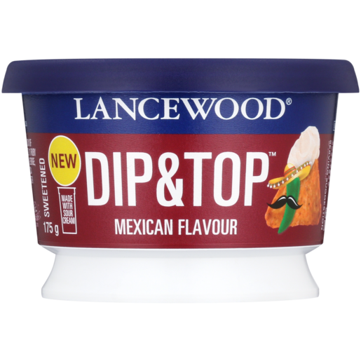 LANCEWOOD Dip & Top Mexican Flavoured Sour Cream Dip Tub 175g